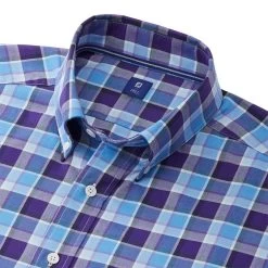FootJoy Stretch Twill Woven Multi Large Plaid Shirt (Previous Season Style)