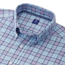 FootJoy Stretch Twill Woven Open Plaid Shirt (Previous Season Style)