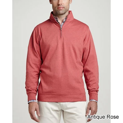 Peter Millar Heather Interlock Quarter Zip Sweaters W/ Logo - Image 6
