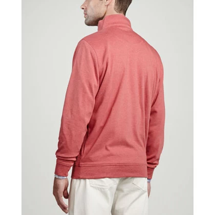 Peter Millar Heather Interlock Quarter Zip Sweaters W/ Logo - Image 7